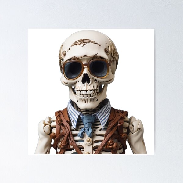 Item preview, AI preppy skeleton designed and sold by OHNS Corner.