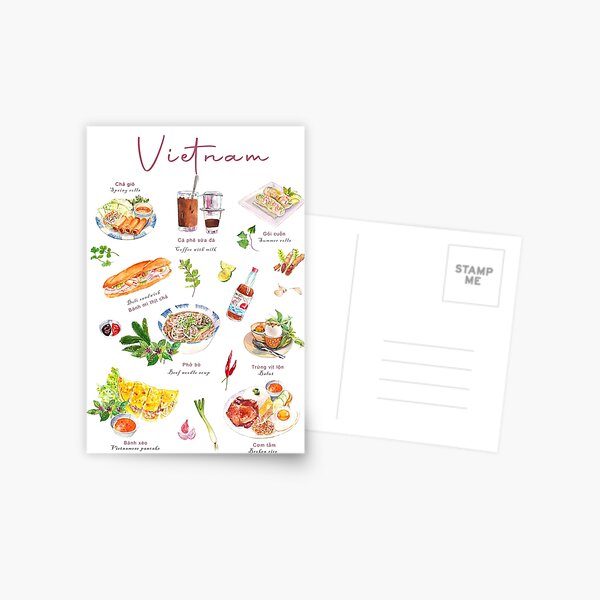 Item preview, Vietnamese assorted food designed and sold by ZephyrArtVN.