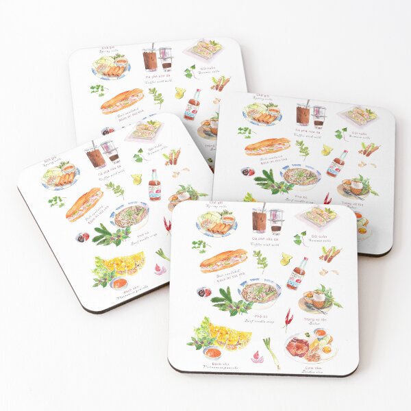 Item preview, Vietnamese assorted food designed and sold by ZephyrArtVN.