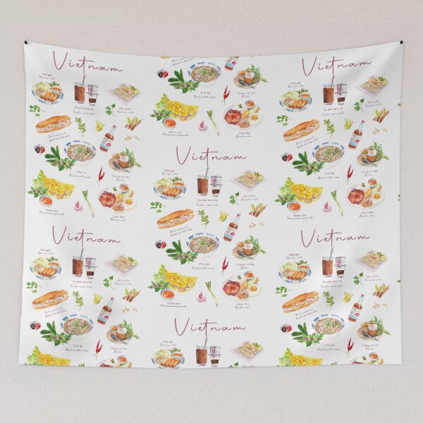 Item preview, Vietnamese assorted food designed and sold by ZephyrArtVN.