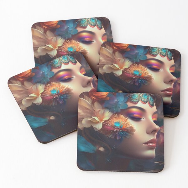 Item preview, A portrait covered in flowers designed and sold by KilianSzmid.