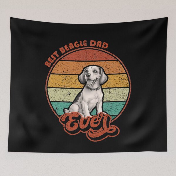 Item preview, Best Beagle Dad Ever - Vintage Sunset - Vintage Beagle designed and sold by brindled.