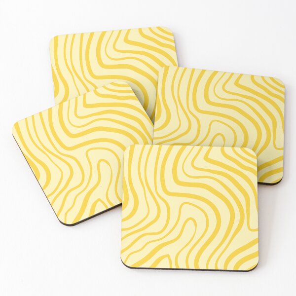 Item preview, Squiggly Swirl Waves - Soft Sunny Yellow Abstract  designed and sold by InteriorRefine.