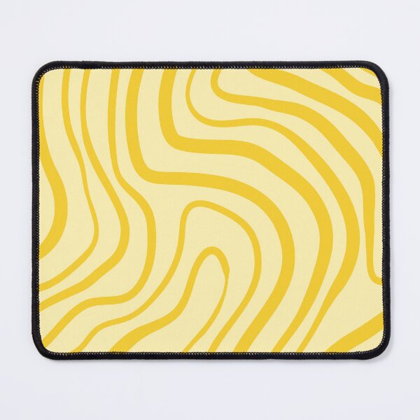 Item preview, Squiggly Swirl Waves - Soft Sunny Yellow Abstract  designed and sold by InteriorRefine.