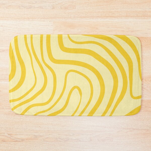 Item preview, Squiggly Swirl Waves - Soft Sunny Yellow Abstract  designed and sold by InteriorRefine.
