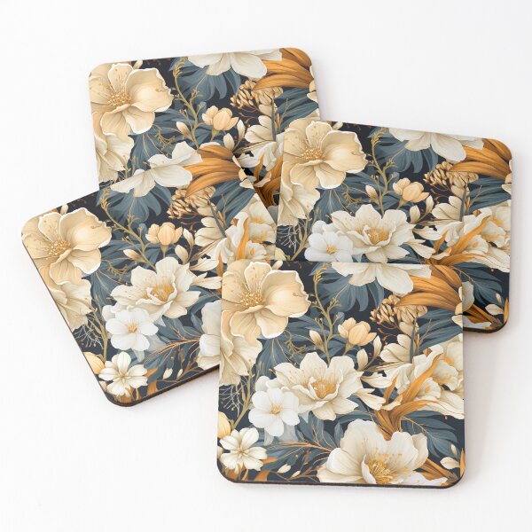 Item preview, Freesia Tile 21: Sun-Kissed Trumpets, Whispering on the Breeze in Ivory, Gold, and Fire, Dancing in Clusters, Dripping Sweet Perfume designed and sold by TheBrainArt.