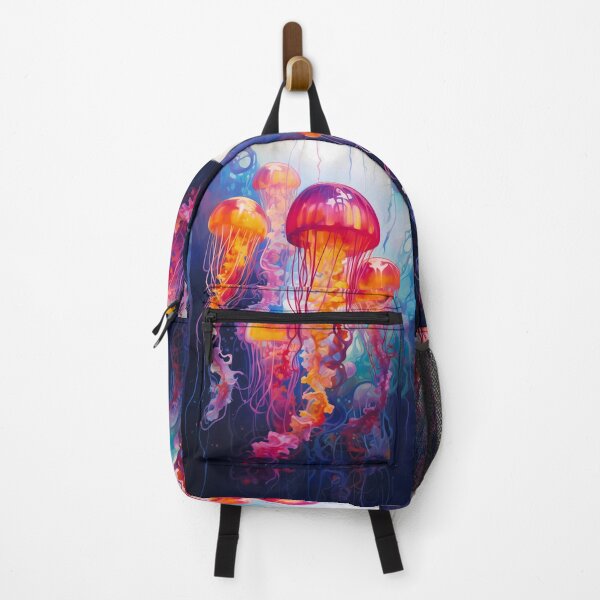 Item preview, Beautiful orange and pink ocean jellyfish animal artwork designed and sold by NBSStore.