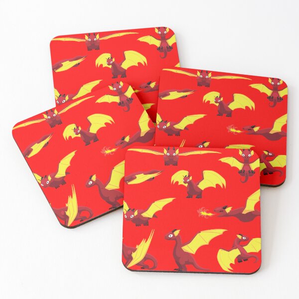 Item preview, Red Dragon Various Poses Cartoon Cute designed and sold by SUPERHERON.