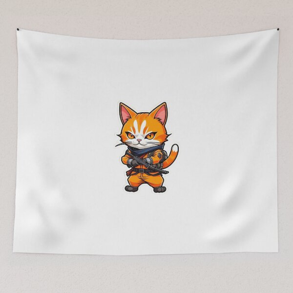 Item preview, Orange cat assassin Japan designed and sold by KorArtStudio.