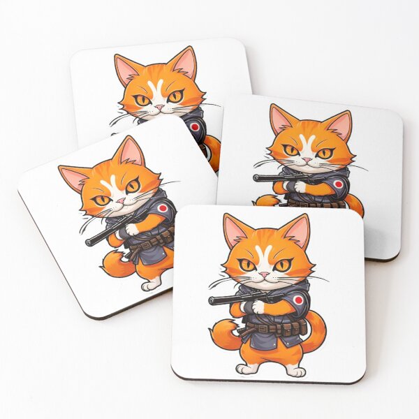 Item preview, Cute orange cat assassin Japan designed and sold by KorArtStudio.