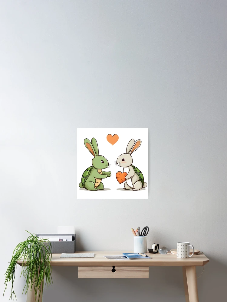 Thumbnail 2 of 3, Poster, Turtle Rabbit or Rabbit Turtle? designed and sold by omerfdln34.