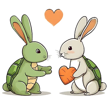 Artwork thumbnail, Turtle Rabbit or Rabbit Turtle? by omerfdln34