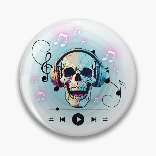 Item preview, Music skull designed and sold by 3TSMVB.