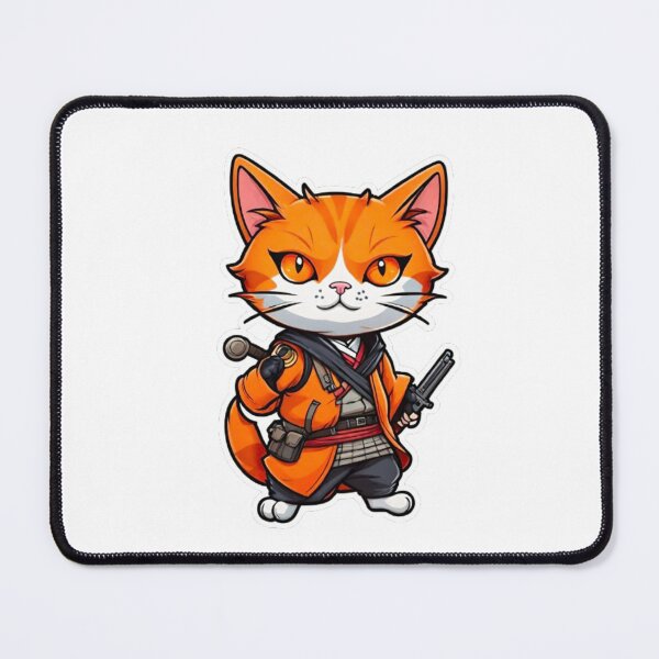 Item preview, Cute orange cat assassin samurai Japan designed and sold by KorArtStudio.