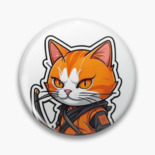 Item preview, Cool orange cat assassin samurai Japan designed and sold by KorArtStudio.