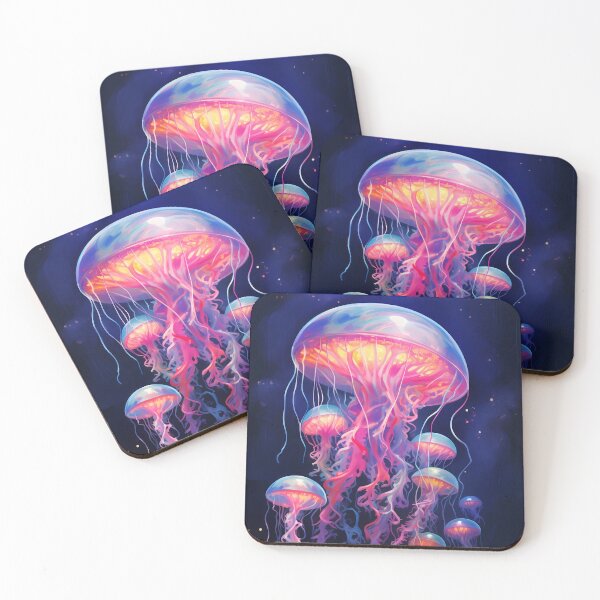 Item preview, Beautiful orange and pink and purple ocean jellyfish animal artwork designed and sold by NBSStore.