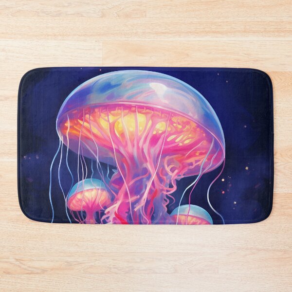 Item preview, Beautiful orange and pink and purple ocean jellyfish animal artwork designed and sold by NBSStore.