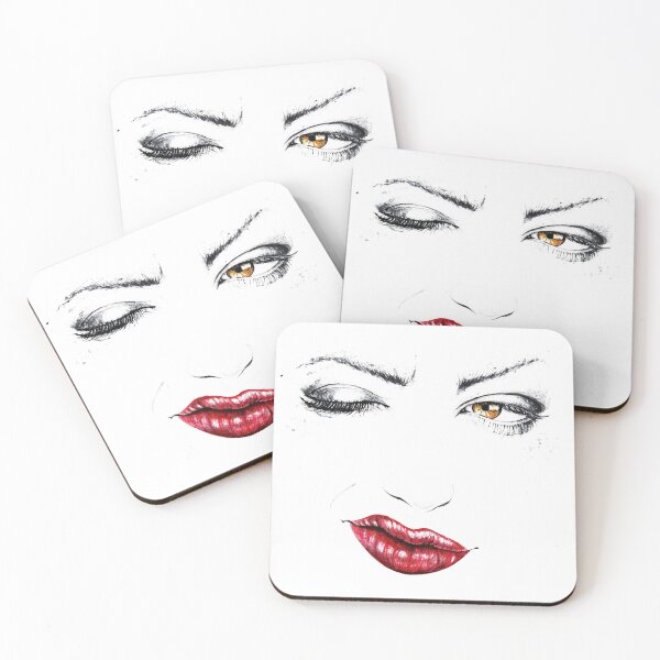 Item preview, Woman Wink Face - Watercolor Beautiful Woman Winking | Only For White T-shirt designed and sold by MadeByRobots.
