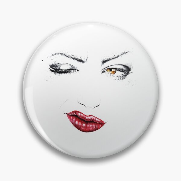 Item preview, Woman Wink Face - Watercolor Beautiful Woman Winking | Only For White T-shirt designed and sold by MadeByRobots.
