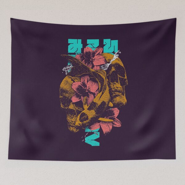 Item preview, Brutalist Y2K Aesthetics Koi Fish Skulls Pond Lillies Japanese designed and sold by PVSKI.