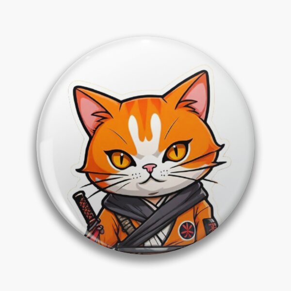 Item preview, Cute orange cat assassin in Japan designed and sold by KorArtStudio.