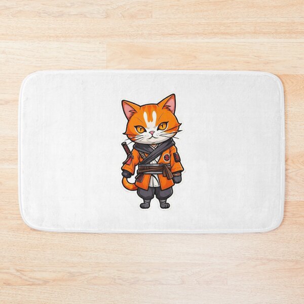 Item preview, Cute orange cat assassin in Japan designed and sold by KorArtStudio.