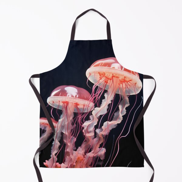 Item preview, Beautiful orange and pink ocean jellyfish or medusa animal swimming designed and sold by NBSStore.