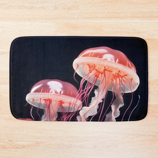 Item preview, Beautiful orange and pink ocean jellyfish or medusa animal swimming designed and sold by NBSStore.