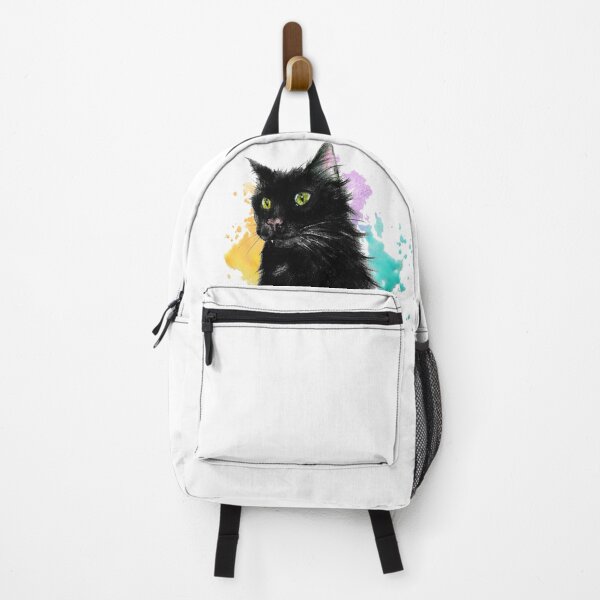 Item preview, Cat pencil with colorful watercolor background. designed and sold by CorneliaPilz.