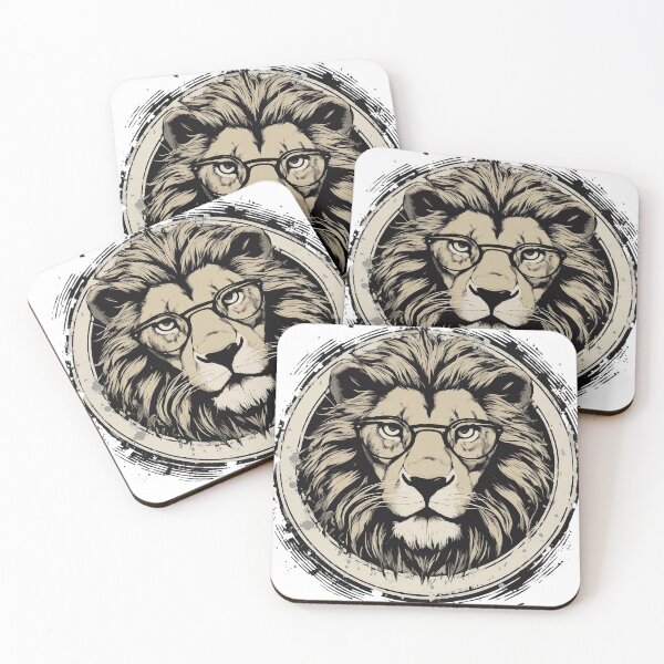 Item preview, nerdy vintage lion's head designed and sold by DarkHues.