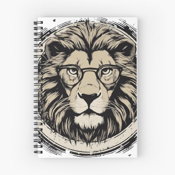 Item preview, nerdy vintage lion's head designed and sold by DarkHues.
