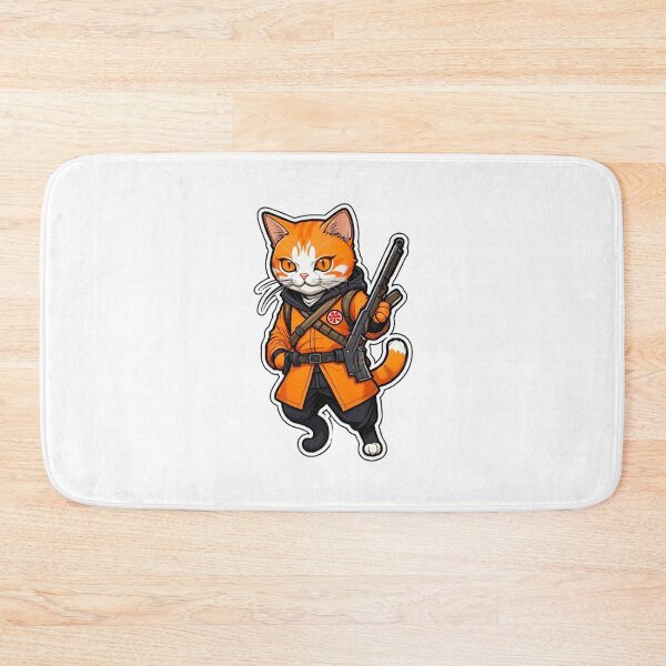 Item preview, Cool orange cat assassin in Japan designed and sold by KorArtStudio.
