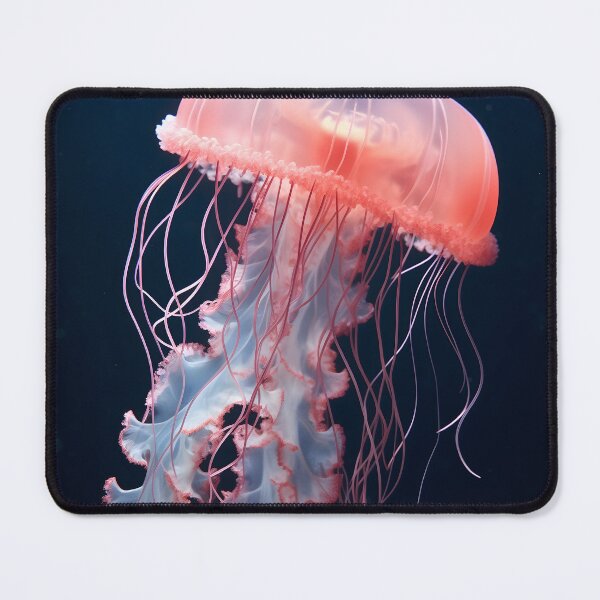 Item preview, Beautiful orange and pink ocean jellyfish or medusa animal swimming designed and sold by NBSStore.
