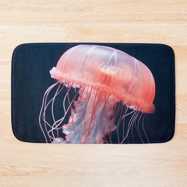 Item preview, Beautiful orange and pink ocean jellyfish or medusa animal swimming designed and sold by NBSStore.