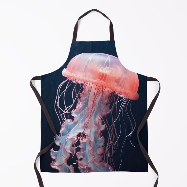 Item preview, Beautiful orange and pink ocean jellyfish or medusa animal swimming designed and sold by NBSStore.