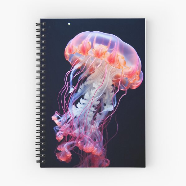Item preview, Beautiful orange and pink ocean jellyfish or medusa animal swimming designed and sold by NBSStore.