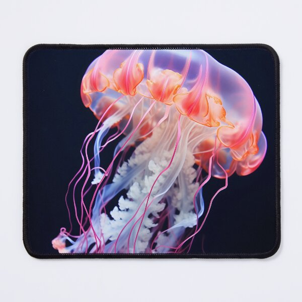 Item preview, Beautiful orange and pink ocean jellyfish or medusa animal swimming designed and sold by NBSStore.