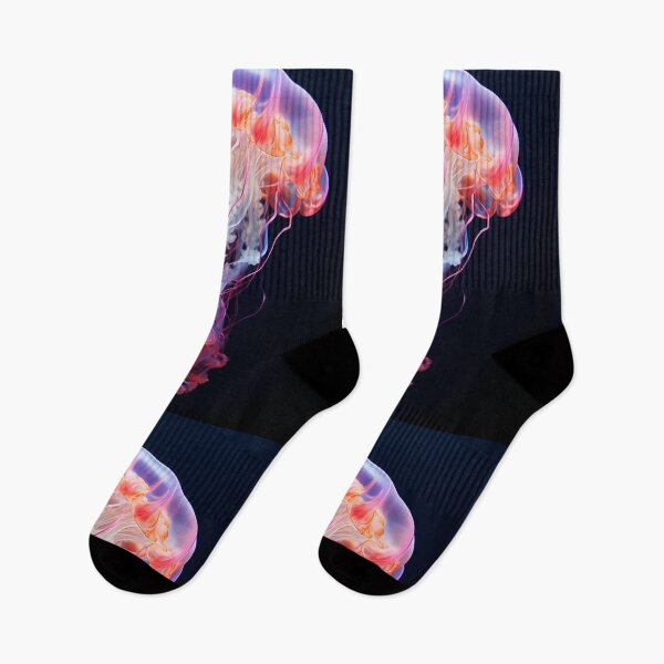 Item preview, Beautiful orange and pink ocean jellyfish or medusa animal swimming designed and sold by NBSStore.