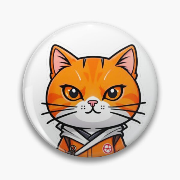 Item preview, Cool orange cat assassin samurai in Japan designed and sold by KorArtStudio.