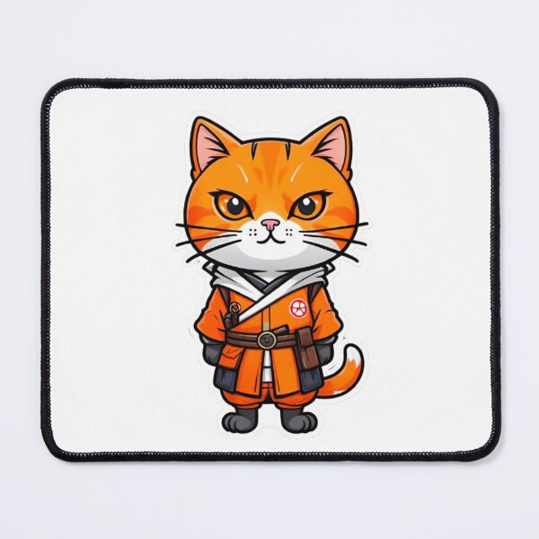 Item preview, Cool orange cat assassin samurai in Japan designed and sold by KorArtStudio.