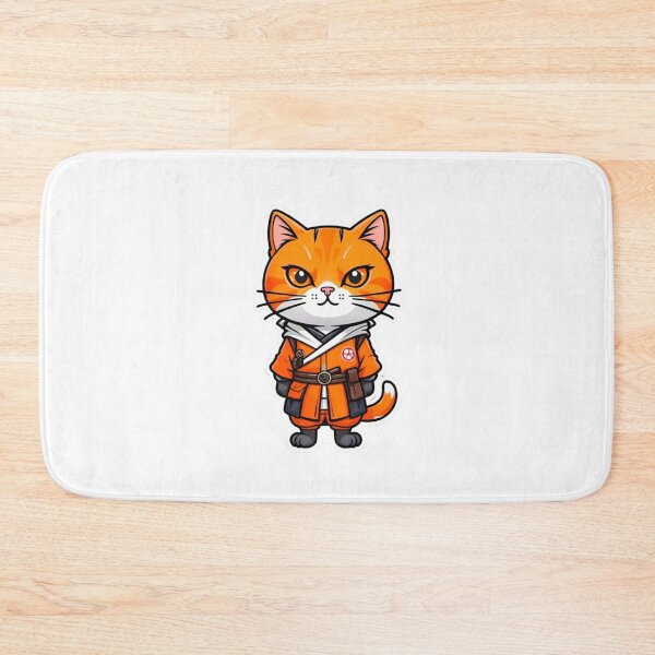 Item preview, Cool orange cat assassin samurai in Japan designed and sold by KorArtStudio.