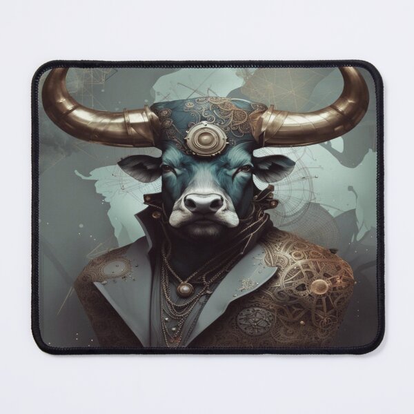 Item preview, Portrait of an Anthropomorphic Bull Steampunk designed and sold by RBRUnitedd.