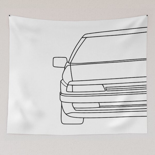Item preview, Citroen XM 1989-2000 black lined art designed and sold by EdimDesign.