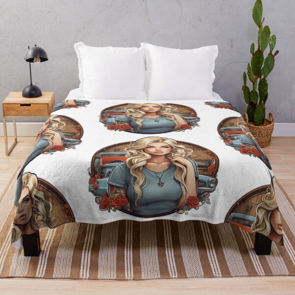 Item preview, anime car blonde girl with traditional tattoo vintage cartoon kawaii designed and sold by Przemek Jopek.
