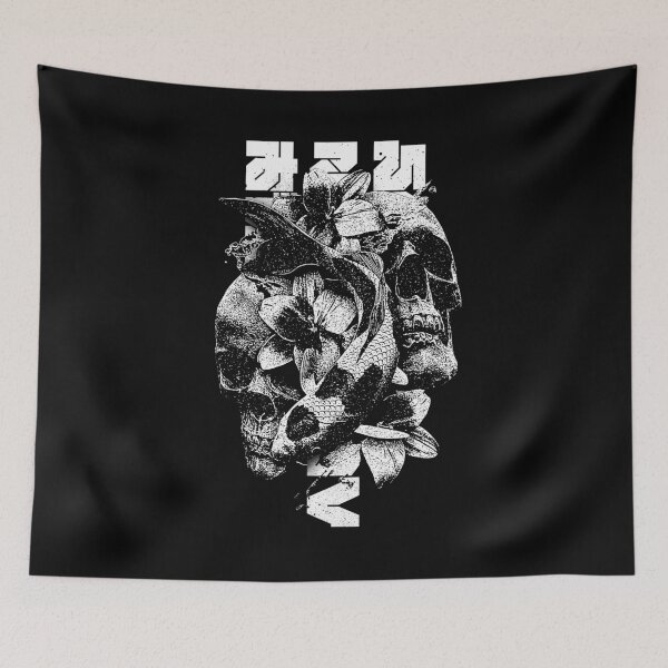 Item preview, Brutalist Y2K Aesthetics Koi Fish Skulls Pond Lillies Japanese designed and sold by PVSKI.