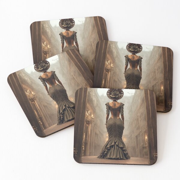 Item preview, elegant Duchess in dress and hat, standing gracefully in her palace designed and sold by Fantasymachine.