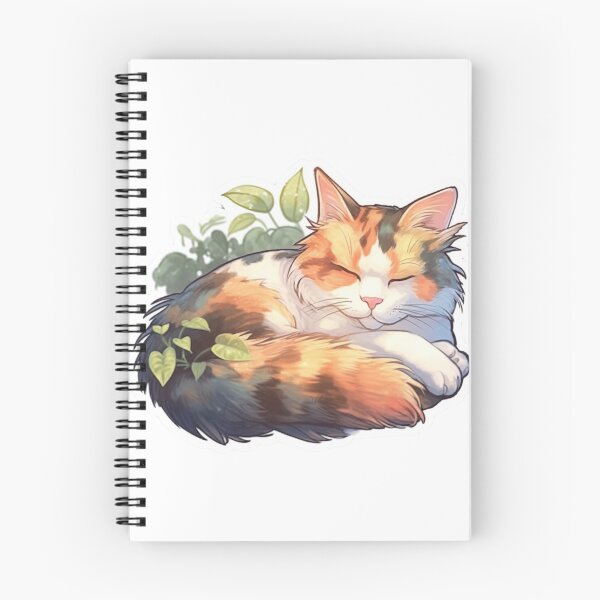 Item preview, Sleepy Calico Kitty - Whimsical Style Artistic Cat Design for Cat Lovers designed and sold by montrealinabox.