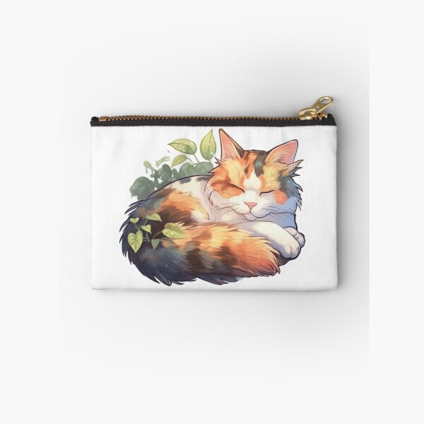 Item preview, Sleepy Calico Kitty - Whimsical Style Artistic Cat Design for Cat Lovers designed and sold by montrealinabox.