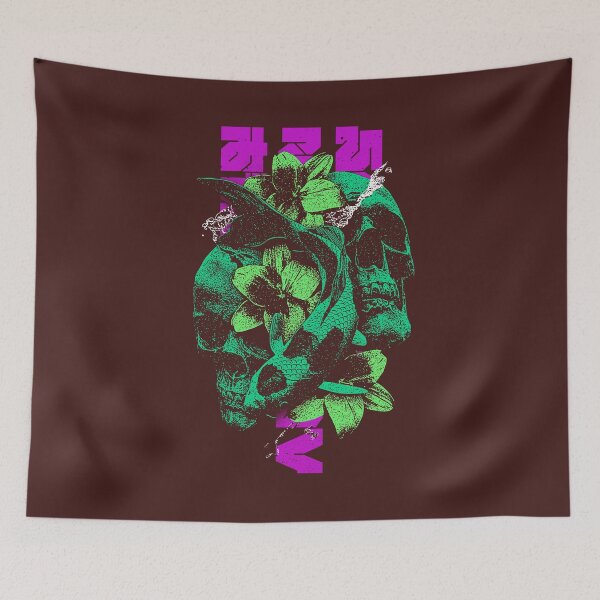 Item preview, Brutalist Y2K Aesthetics Koi Fish Skulls Pond Lillies Japanese designed and sold by PVSKI.