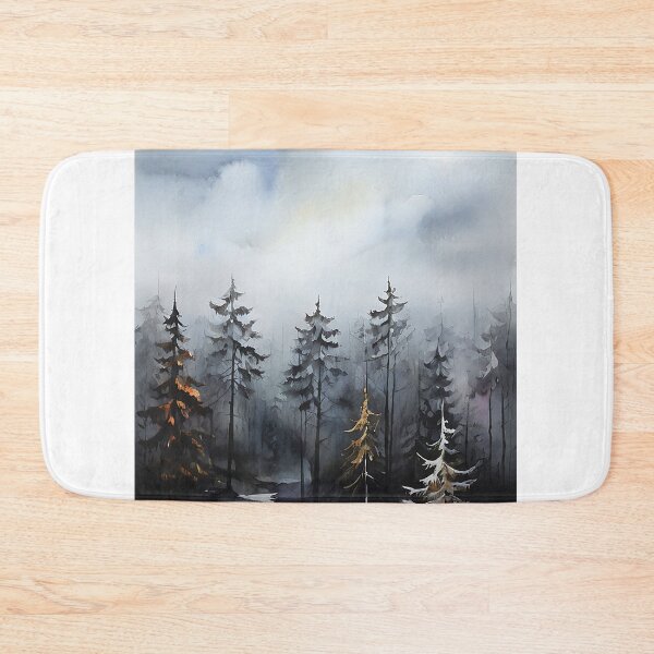 Item preview, Misty Forest Trees View Painting designed and sold by Verycutethings.